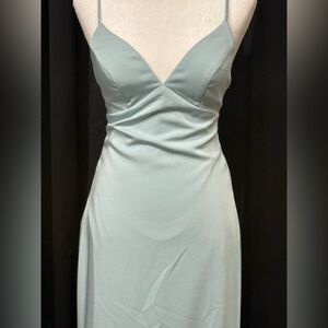 Faviana Strapless Light Blue Dress NWOT